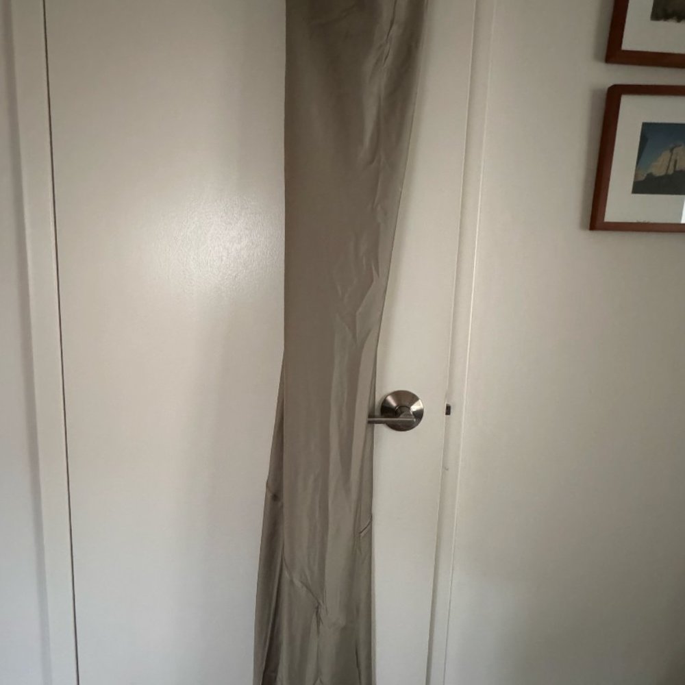 NWT Mumu Tuscany Maxi Slip Dress | Moss Green Luxe Satin | Small - Picture 4 of 5